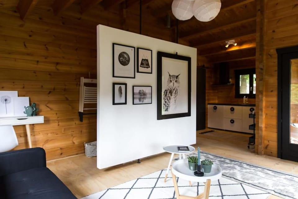 Scandinavische blokhut op de Veluwe House in Ermelo