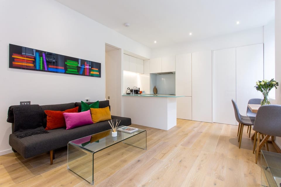 Kitchen or kitchenette, Living room, Dining area