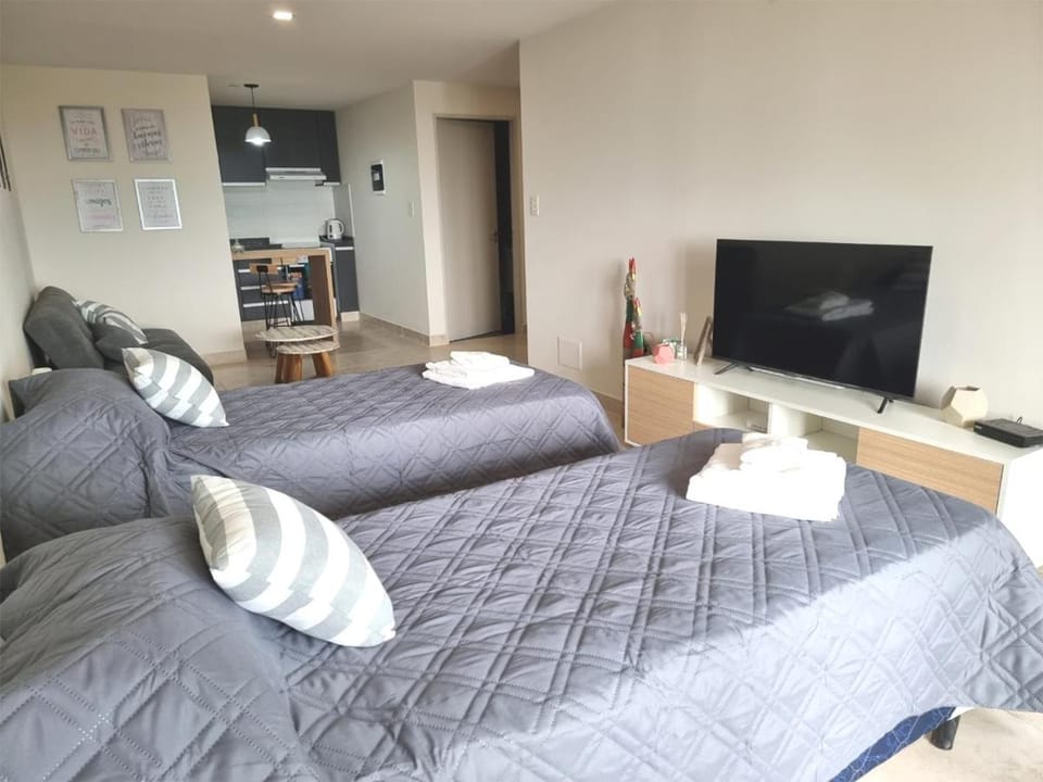 Bed, TV and multimedia, Photo of the whole room, Bedroom