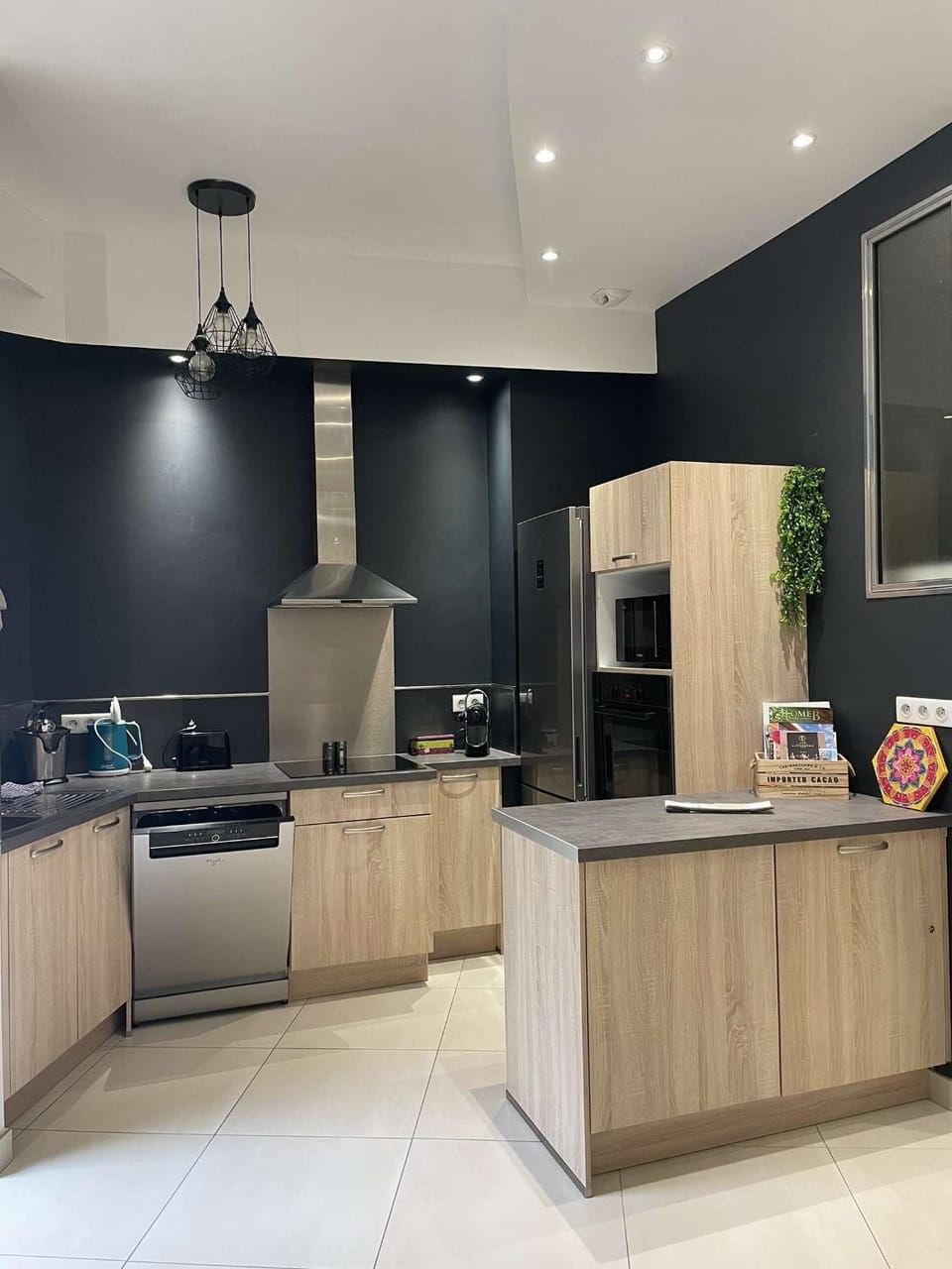 Kitchen or kitchenette, dishwasher, oven, stove