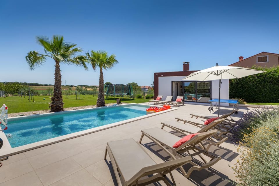 Patio, Day, Garden, Garden view, Pool view, Swimming pool, sunbed