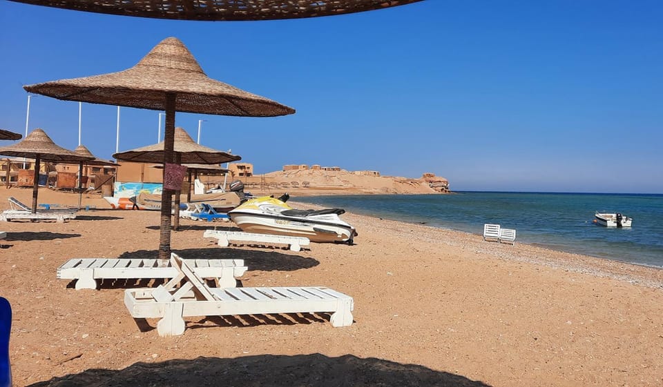 Beach, Sea view, sunbed