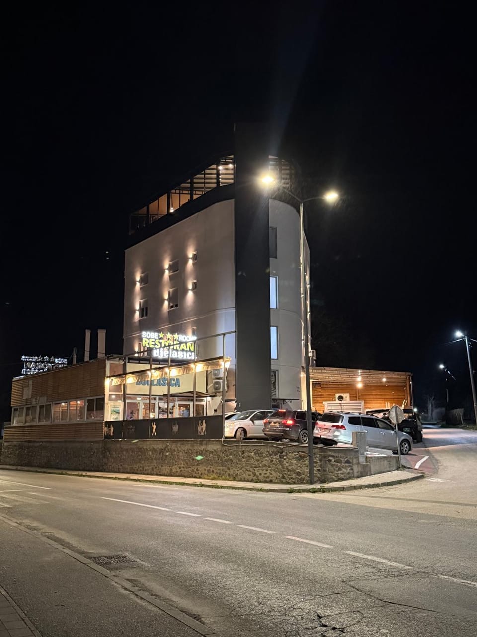 Property building, Night, Location, Parking