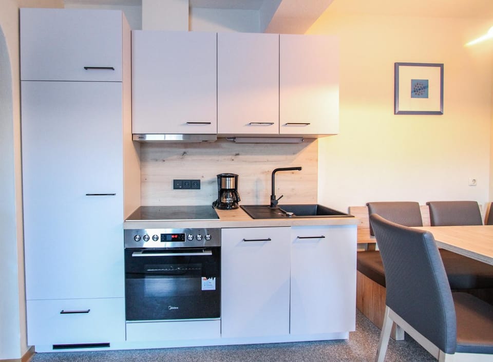 Kitchen or kitchenette, dishwasher, stove