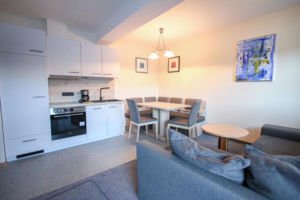 Kitchen or kitchenette, Living room, Seating area