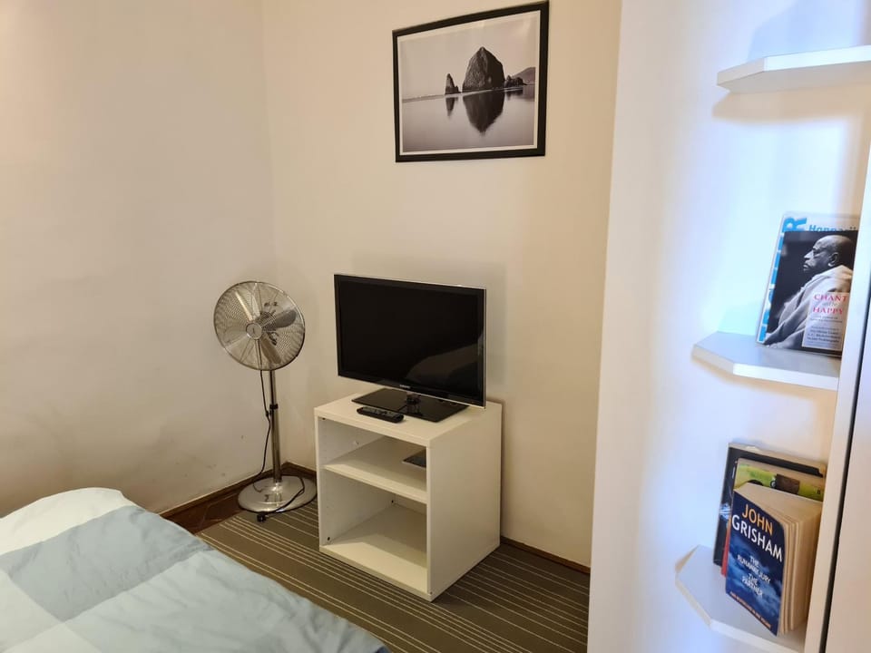 TV and multimedia, Seating area, Bedroom, fireplace