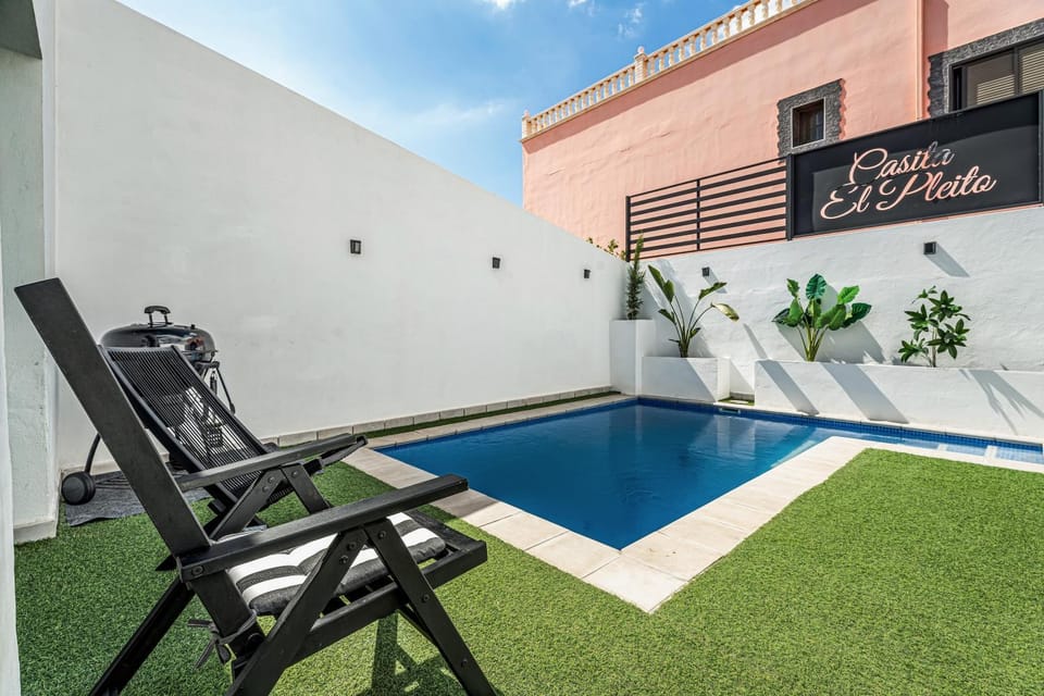 Property building, Living room, Swimming pool
