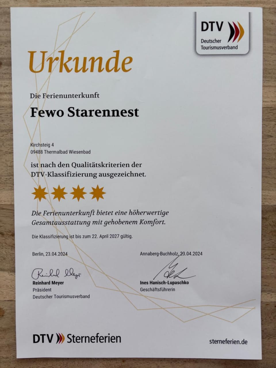 Certificate/Award