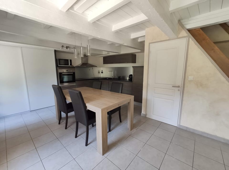 Kitchen or kitchenette, Dining area, minibar, pet friendly, stove