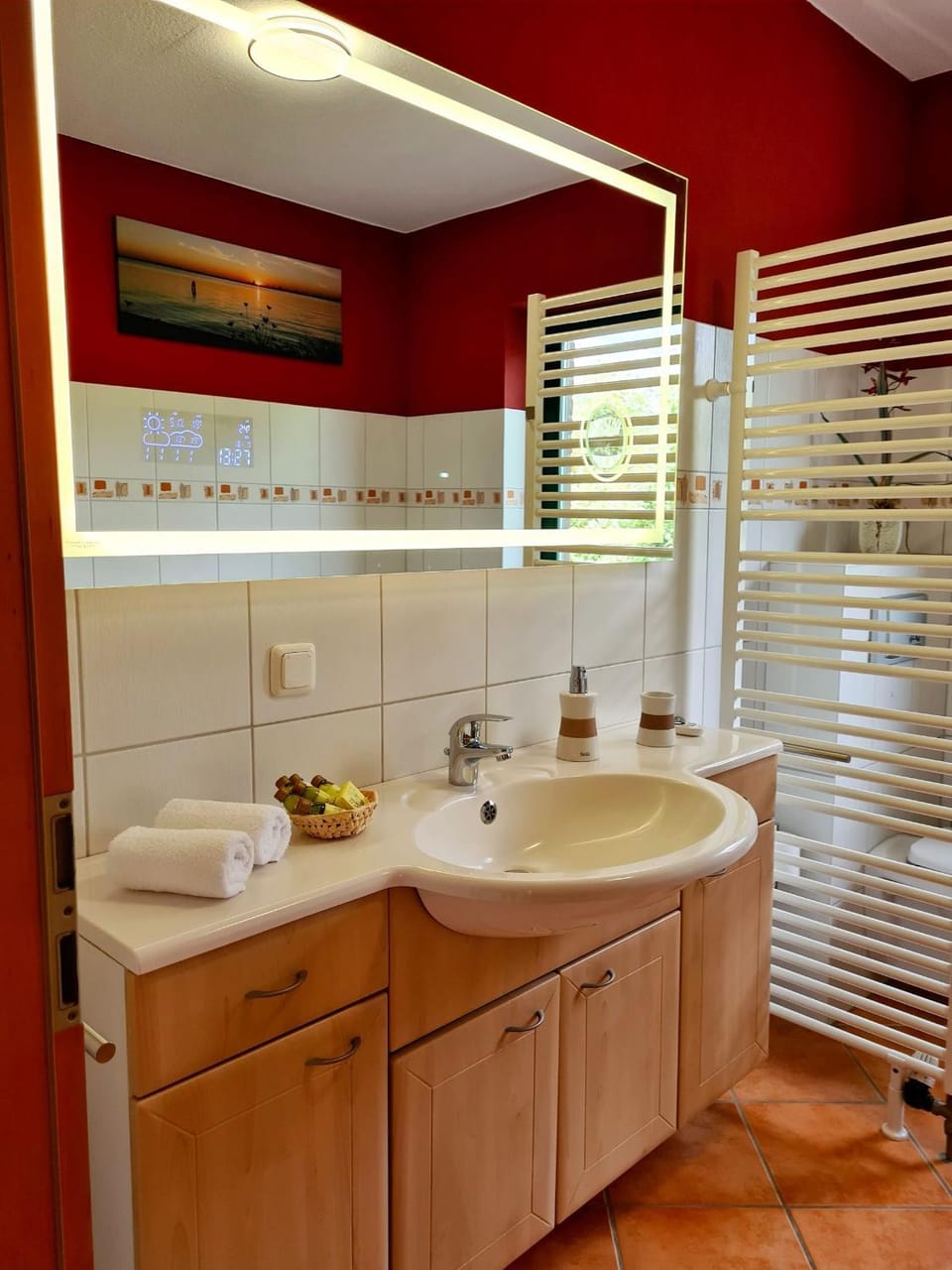 Bathroom, towels