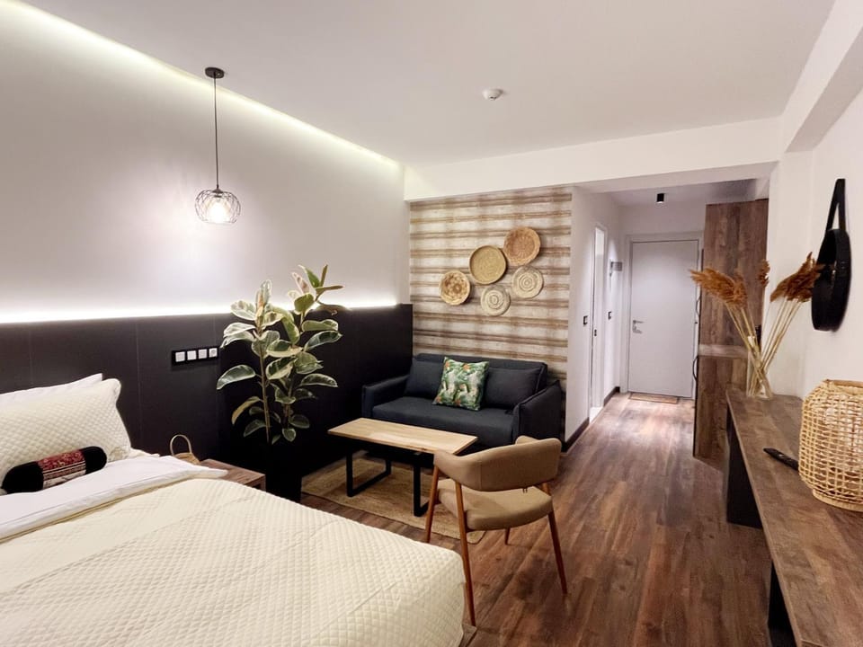 Bed, TV and multimedia, Living room, Photo of the whole room, Seating area, Bedroom, wardrobe