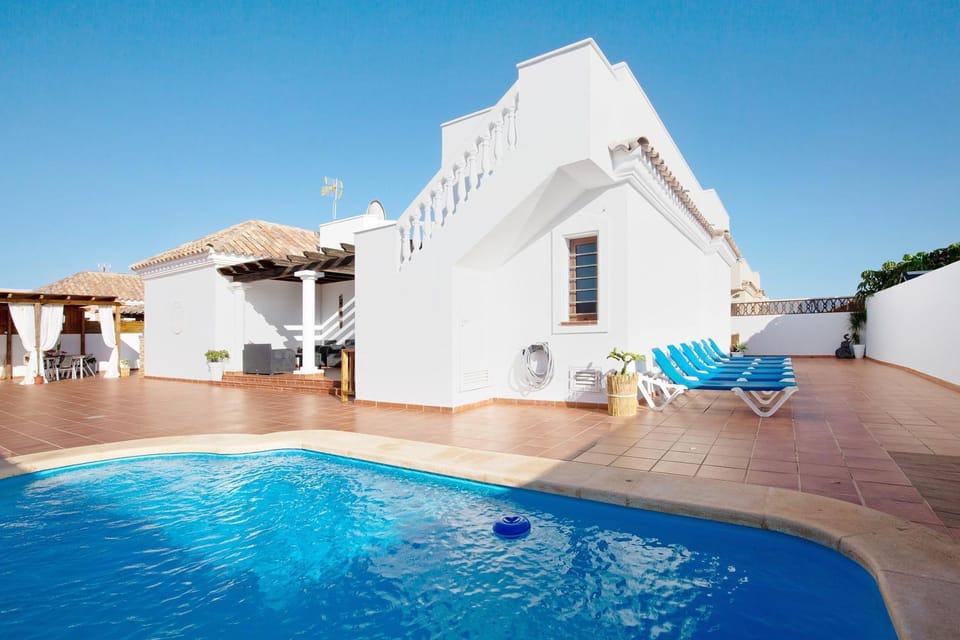 Property building, Living room, Swimming pool