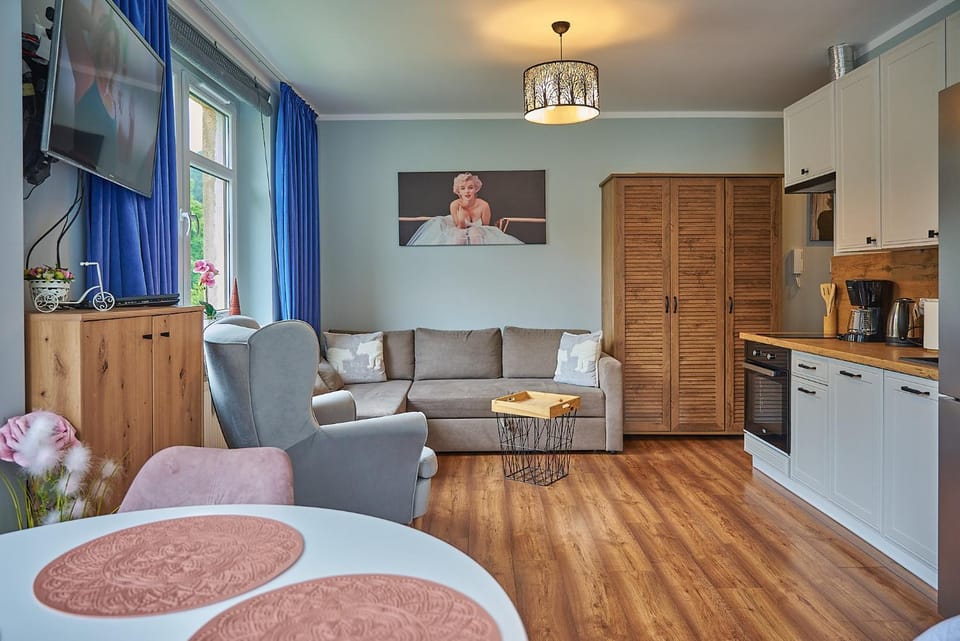 Kitchen or kitchenette, Living room, microwave, wardrobe