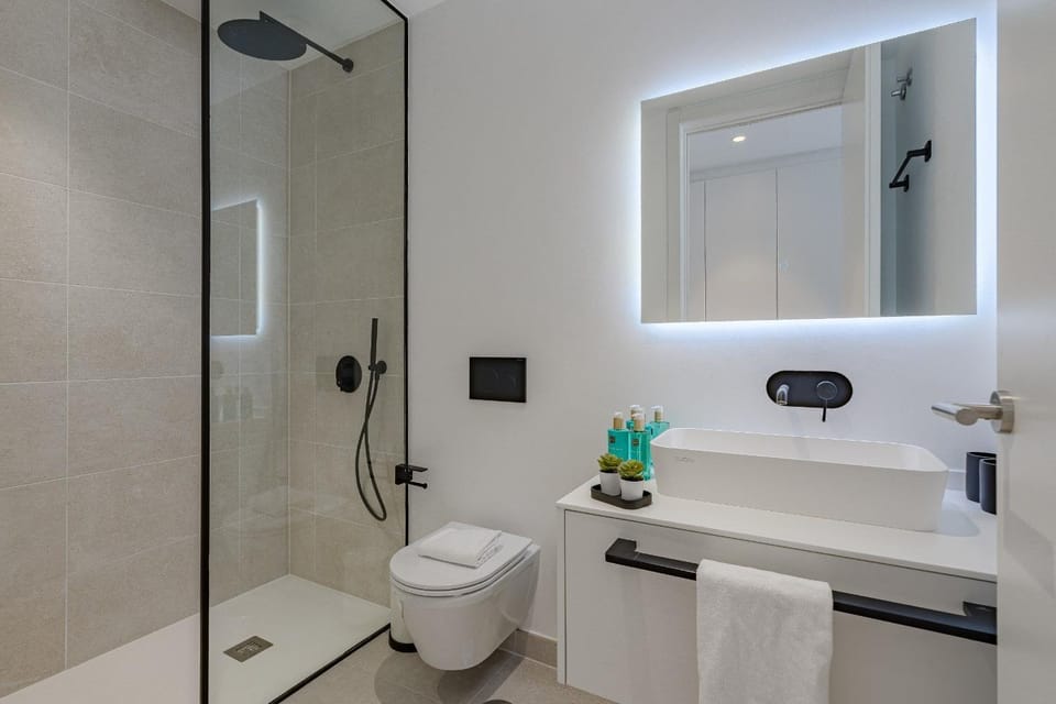 Shower, Toilet, Bathroom, towels
