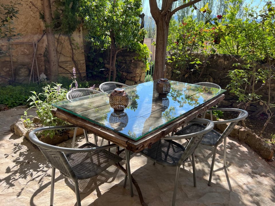 Property building, Patio, Garden, Dining area, Garden view