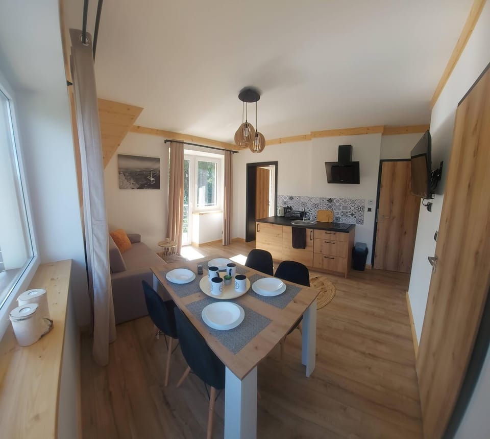Kitchen or kitchenette, Living room, Photo of the whole room, Seating area, Dining area