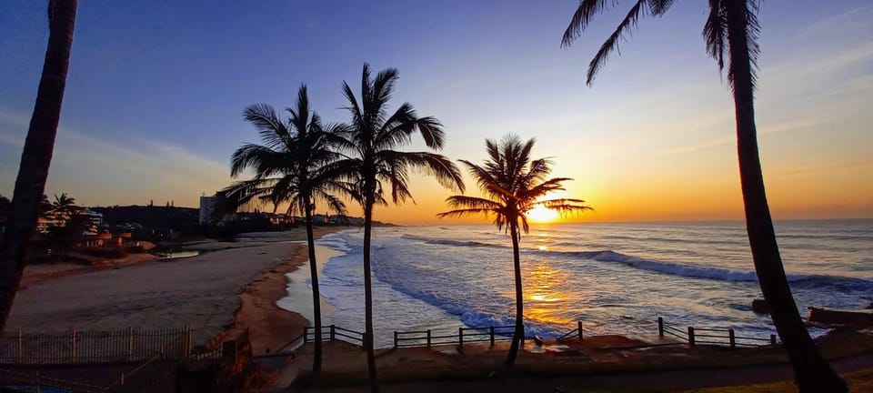 Property building, Beach, Sunset