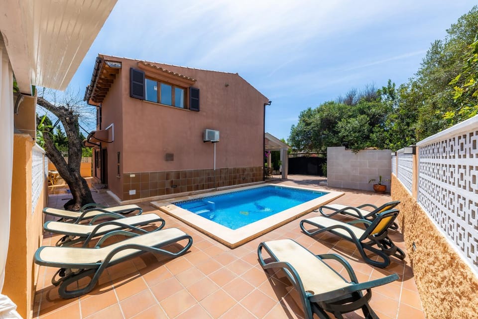 Property building, Living room, Swimming pool