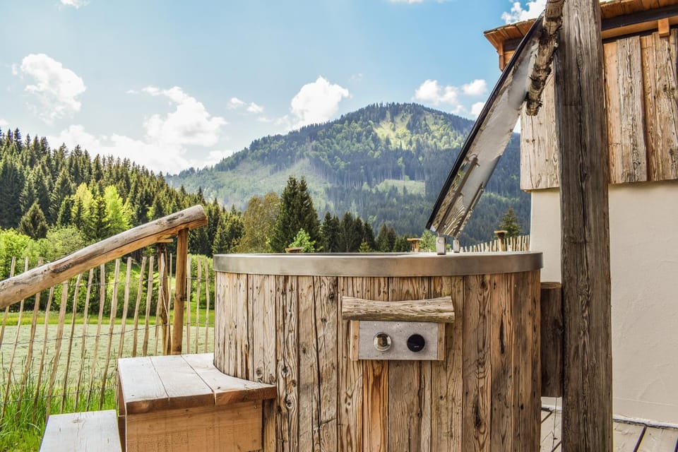 Day, Natural landscape, Summer, Hot Tub, Mountain view, Swimming pool, Open Air Bath
