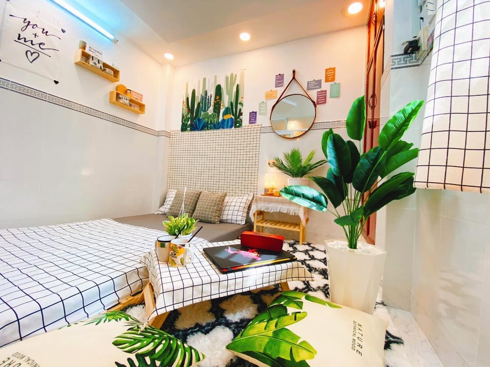 Bed, Decorative detail, Bedroom, air conditioner