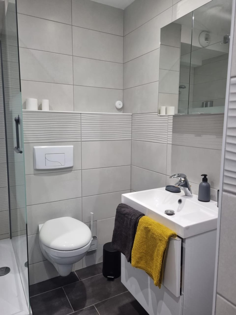 Shower, Toilet, Bathroom, towels