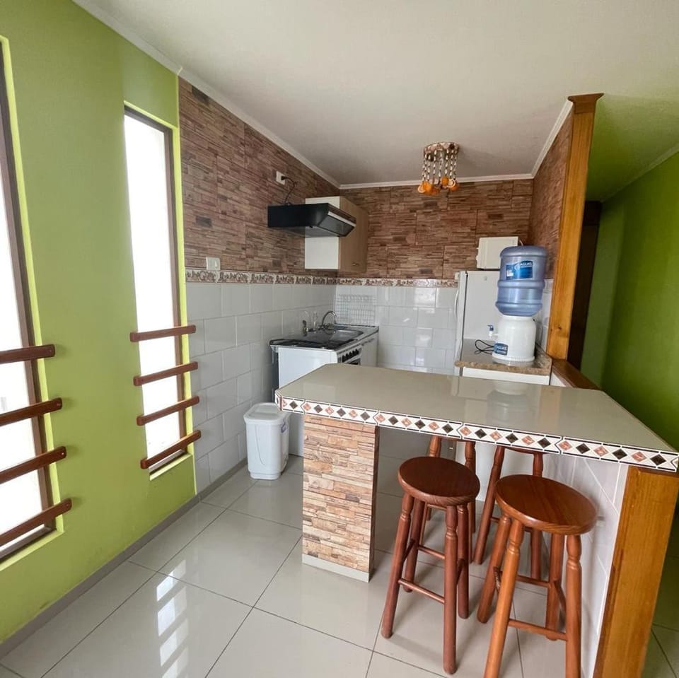 Dining area, minibar, stove