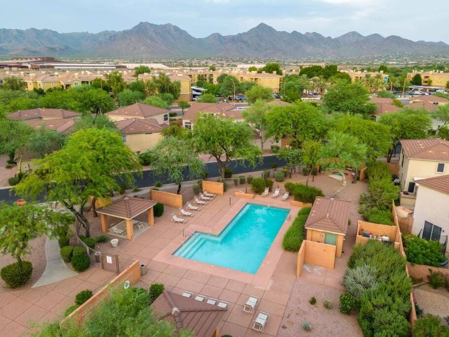 Natural landscape, Bird's eye view, Mountain view, Pool view, Swimming pool