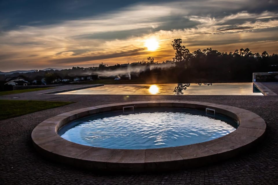 Natural landscape, Pool view, Sunset