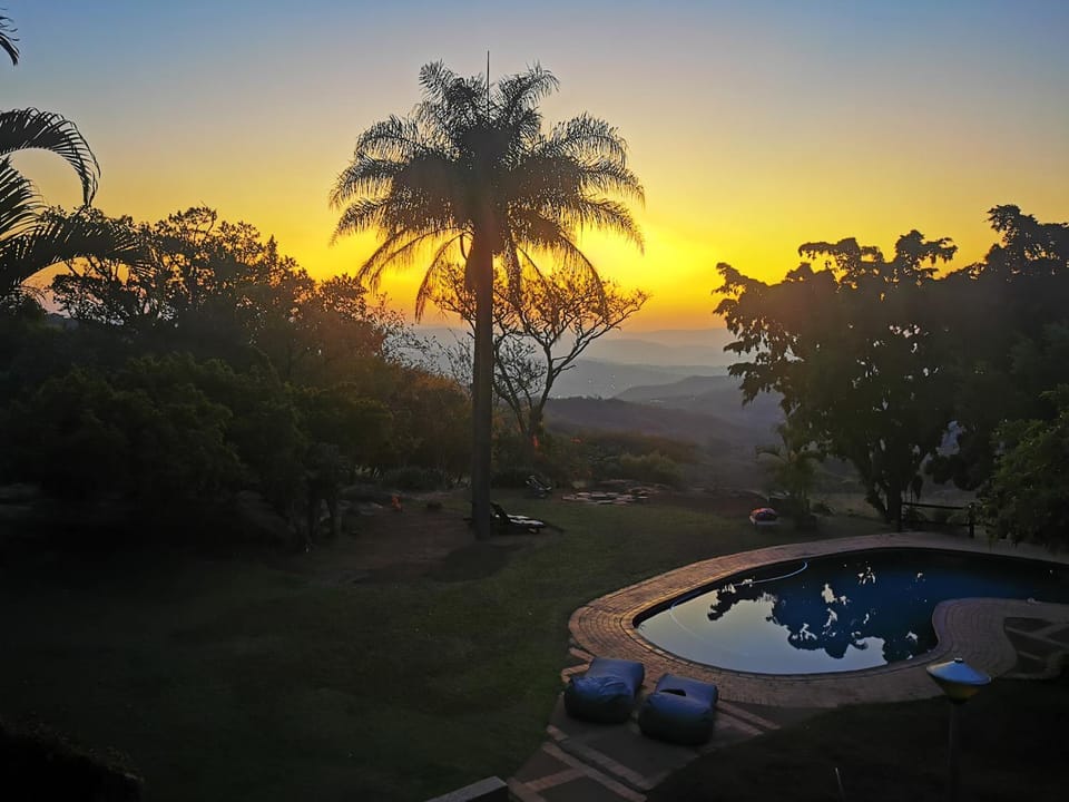 Natural landscape, Swimming pool, Sunset