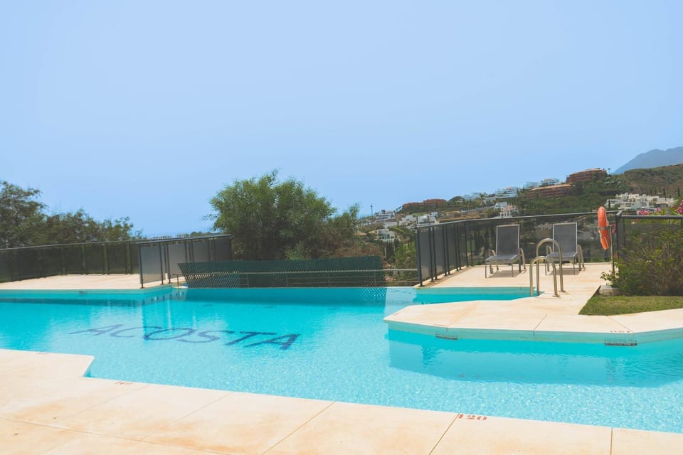 Pool view, sunbed