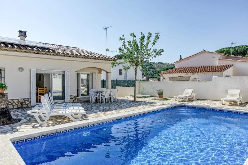Property building, Living room, Swimming pool