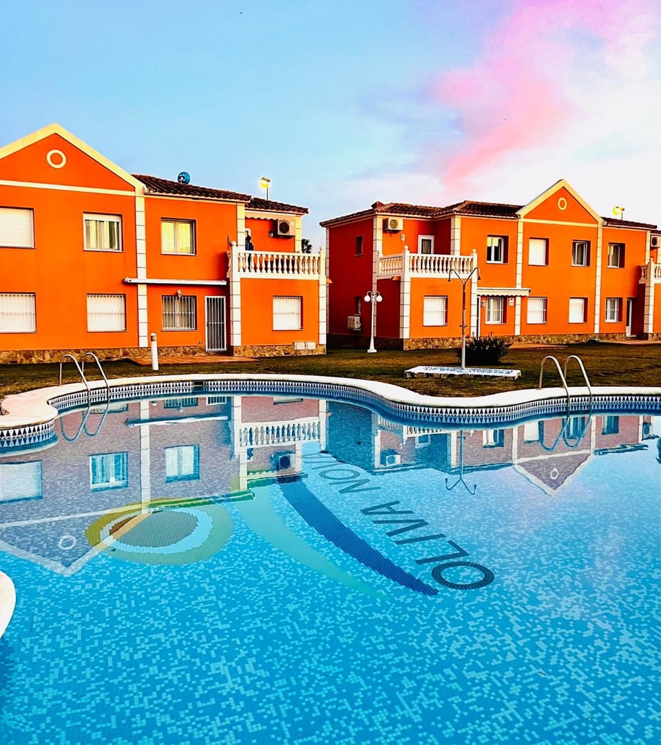 Property building, Pool view, Swimming pool, sunbed