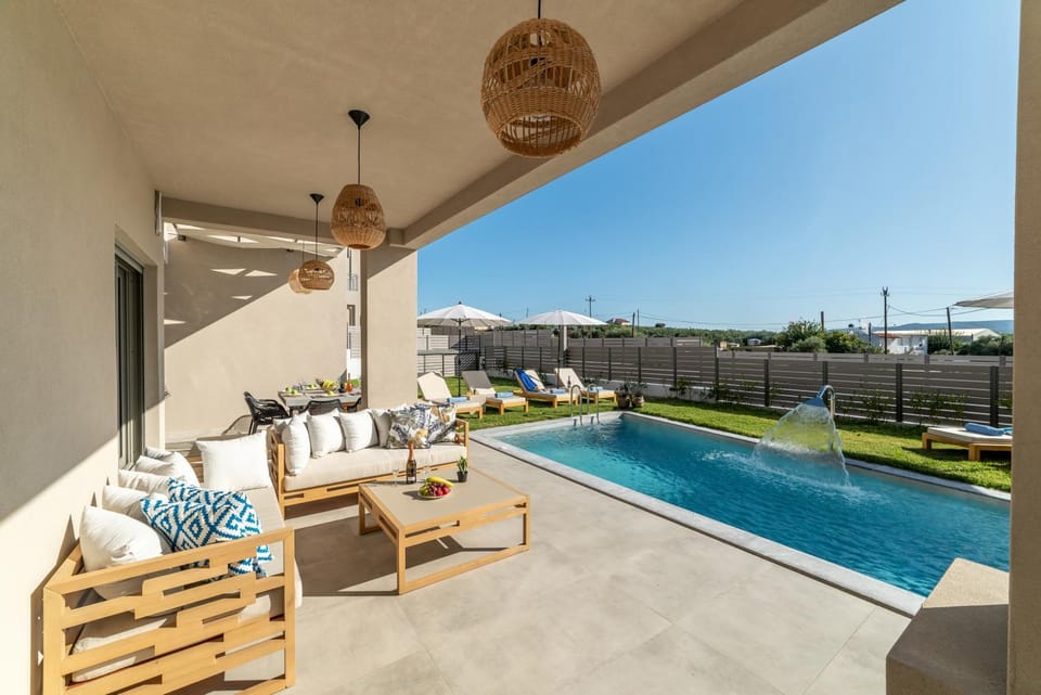 Patio, Seating area, Pool view, Swimming pool, sunbed