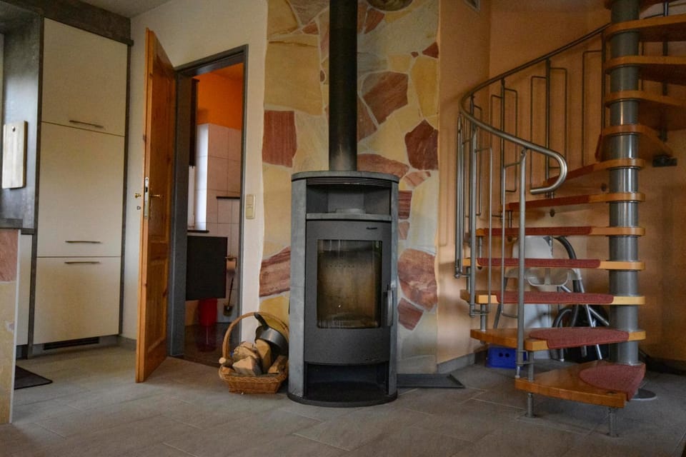 Bathroom, fireplace, oven