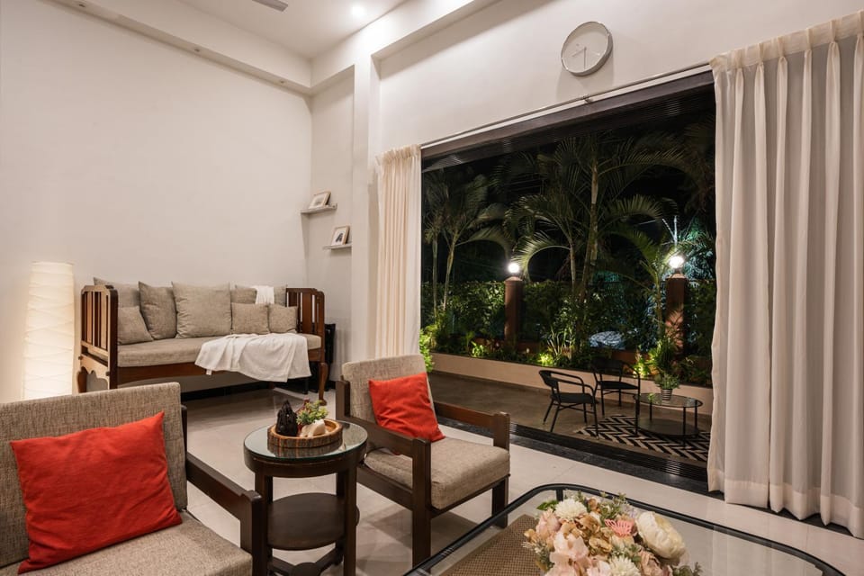Night, Living room, Seating area, fireplace, fireplace