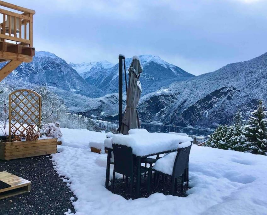 Natural landscape, Winter, Mountain view