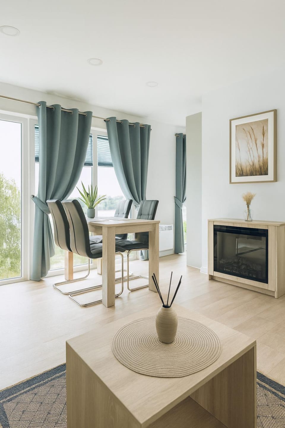 Living room, Seating area, Dining area