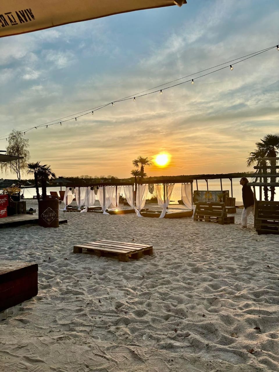 Natural landscape, Beach, Lake view, Sunset