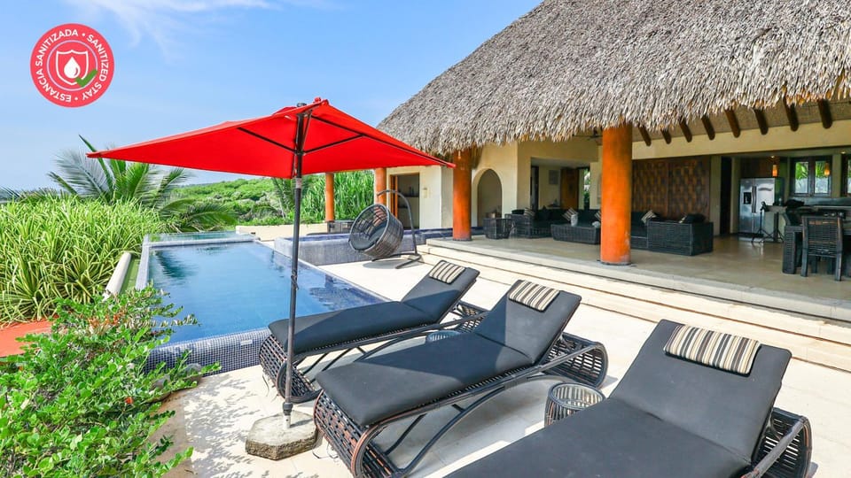 Pool view, sunbed