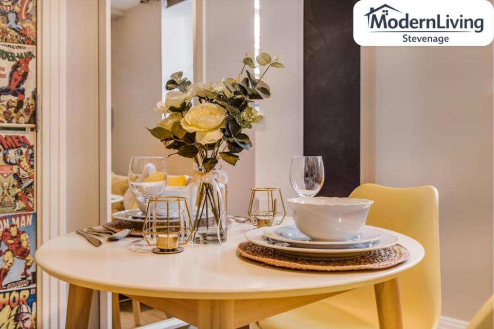 ModernLiving Stevenage 1 Bedroom Apartment Town Centre Sleeps 4 Apartment in Stevenage