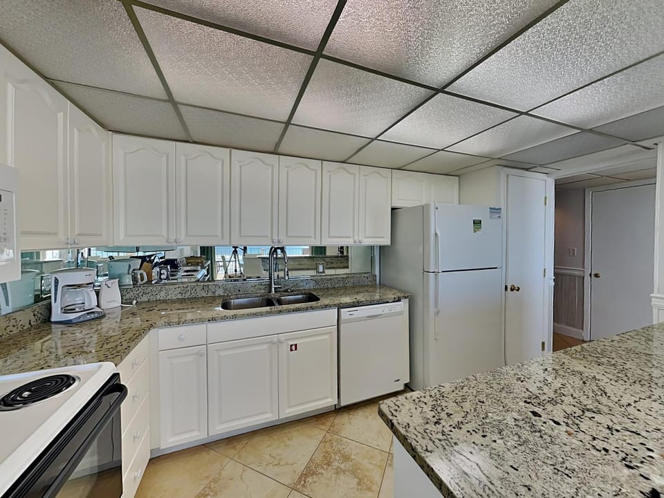 Kitchen or kitchenette, dishwasher, microwave, stove, kitchen
