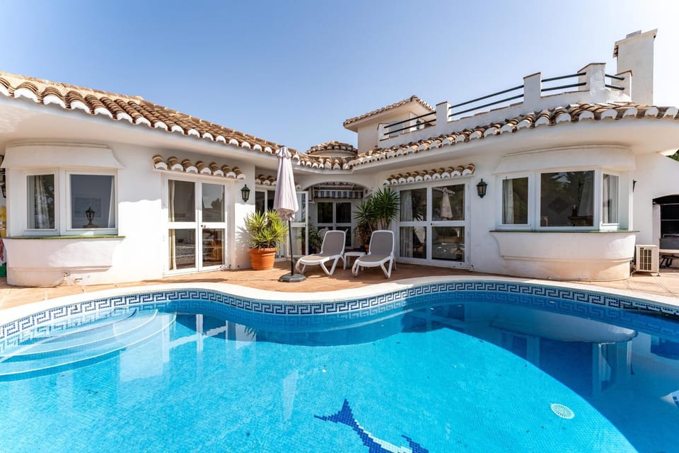 Property building, Living room, Swimming pool