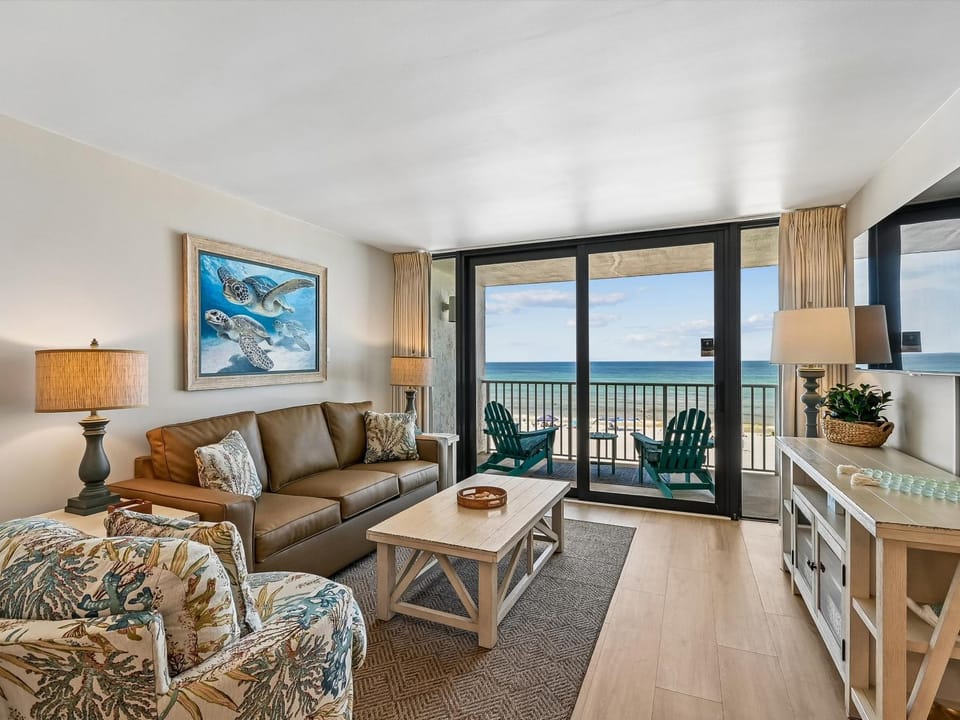 Balcony/Terrace, Living room, Seating area, Sea view, furniture
