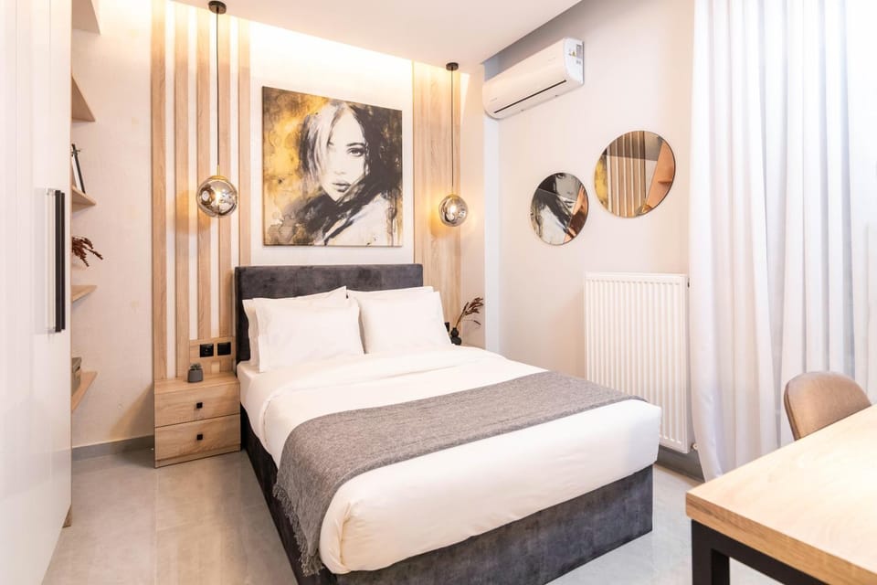 Bed, Bedroom, air conditioner