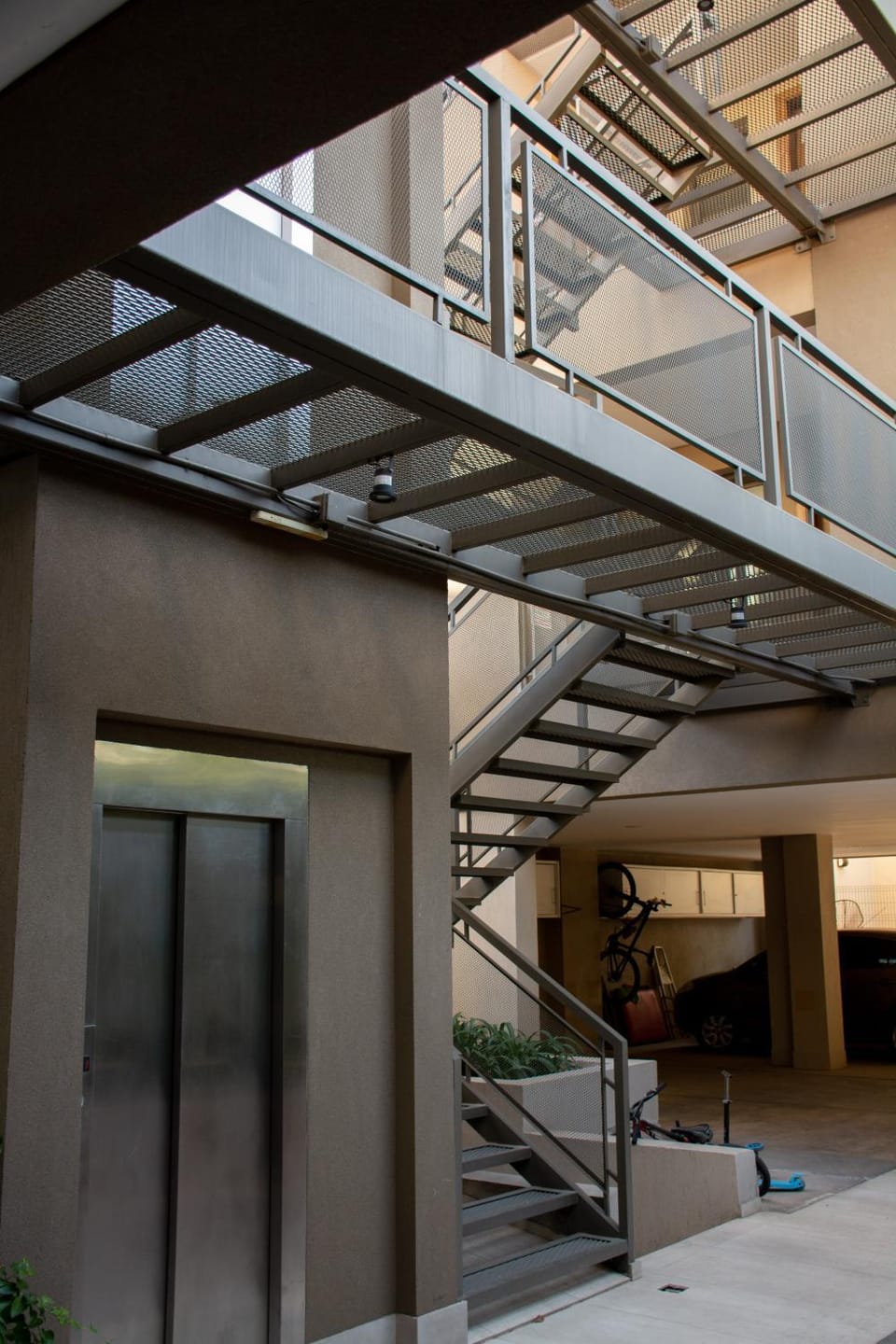 Property building, elevator