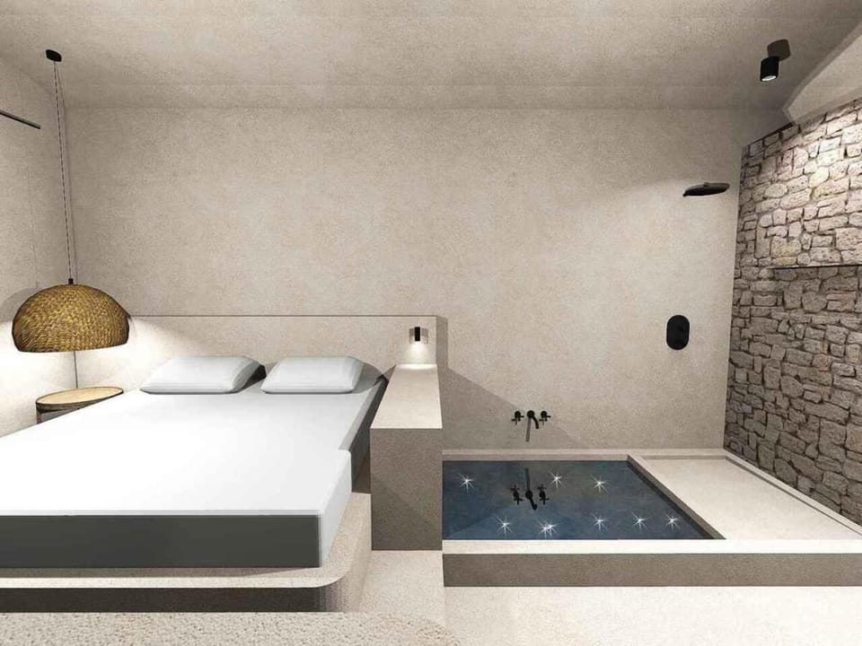 Bed, Bathroom, Photo of the whole room, Bedroom, Bath