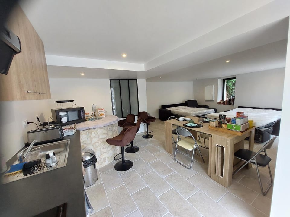 TV and multimedia, Kitchen or kitchenette, Living room, Seating area, Dining area, minibar, stove