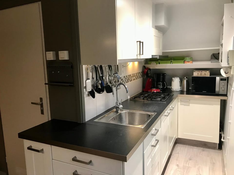 Kitchen or kitchenette, dishwasher, minibar, stove
