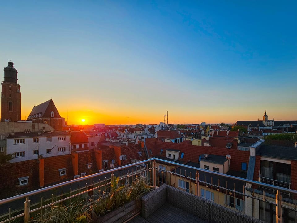 City view, Sunset
