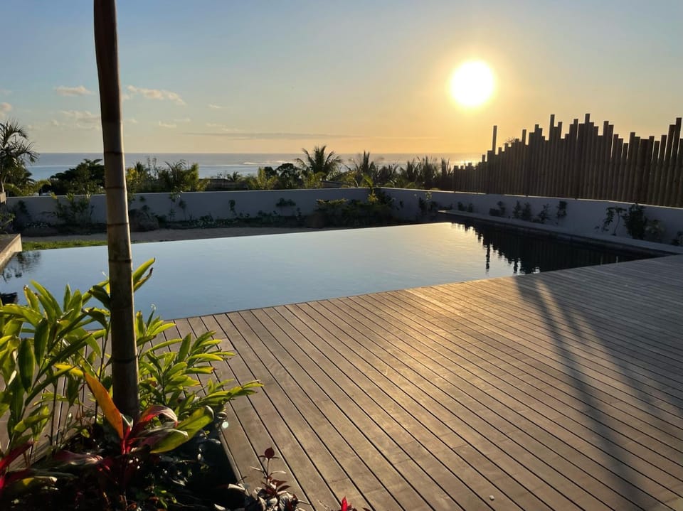 Swimming pool, Sunset